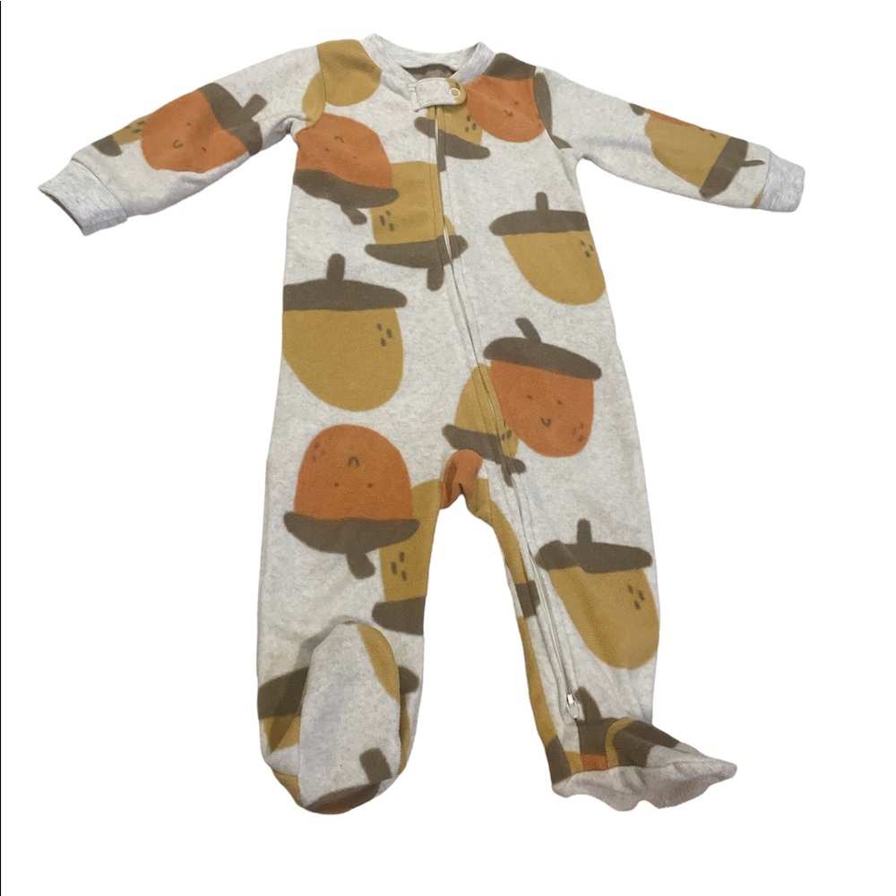 🔵3/$12 cute Carter’s 2 way zip acorn sleep and play